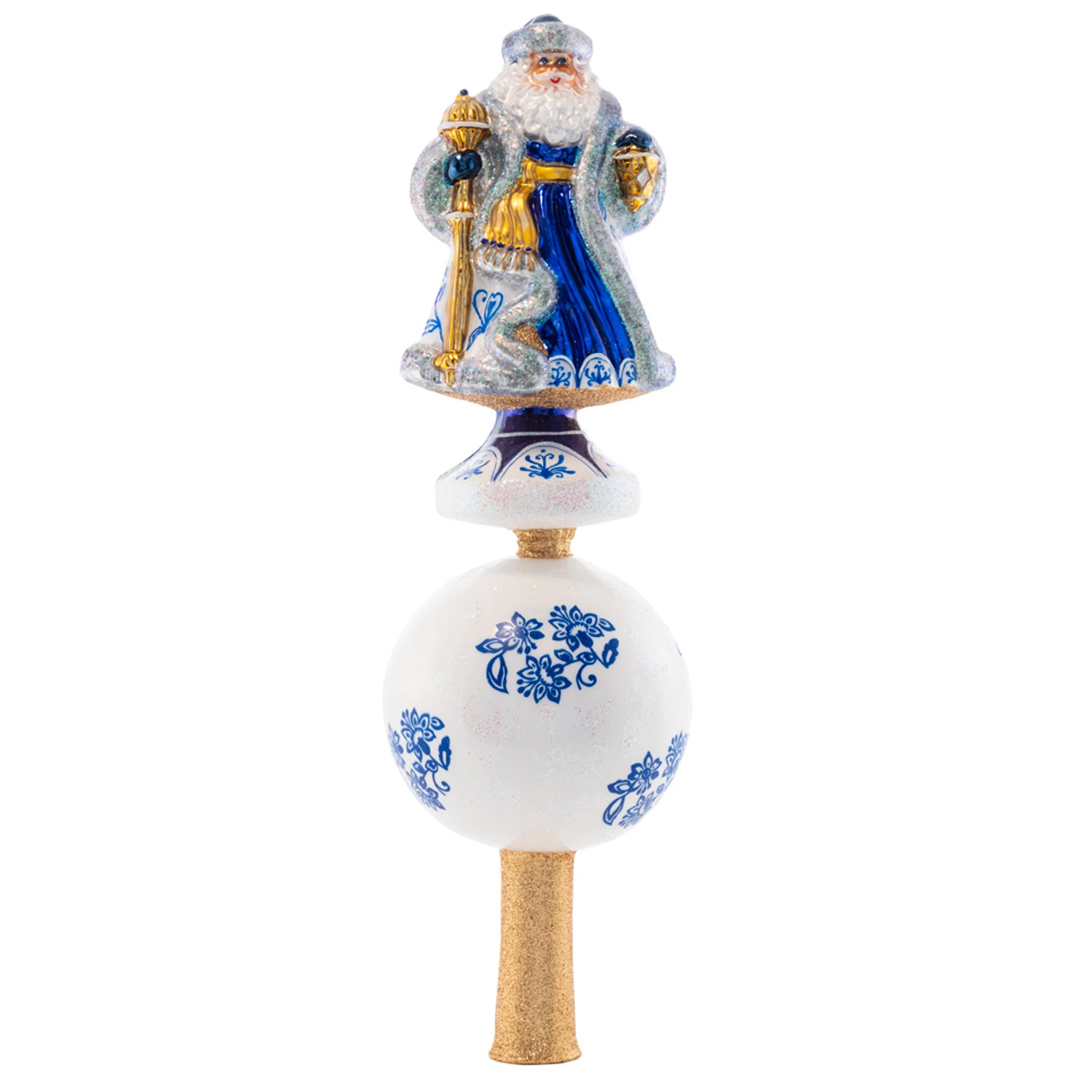 Christopher Radko Chinoiserie Elegance Santa Finial Christmas Tree Topper 1021534 1 Christopher Radko Chinoiserie Elegance Santa Finial Christmas Tree Topper 1021534