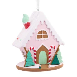 Hallmark Pink Gingerbread House Signature Christmas Ornament 1HDL2178