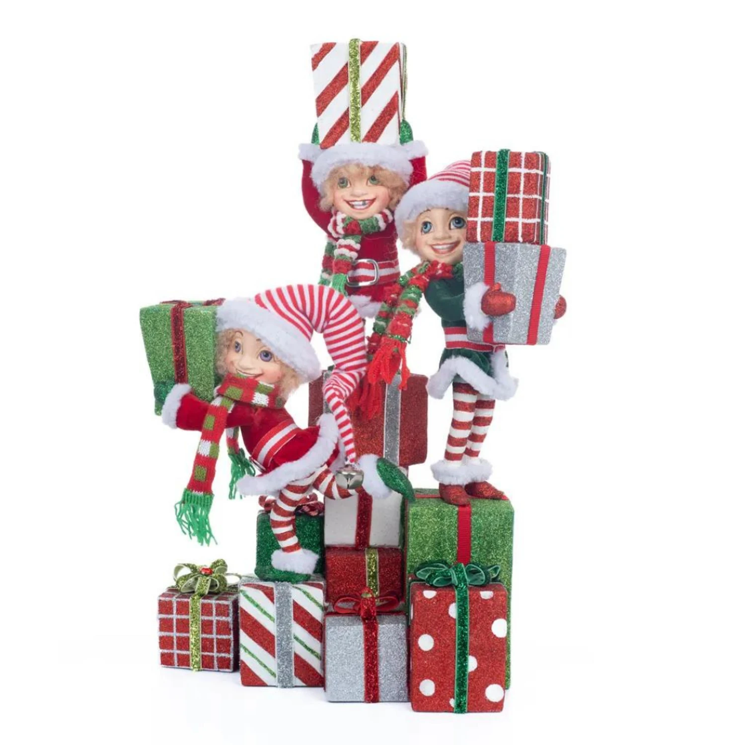 Katherine's Collection 13.75" Peppermint Palace Elf Candelabra 28-328817 1 Katherine's Collection 13.75" Peppermint Palace Elf Candelabra 28-328817