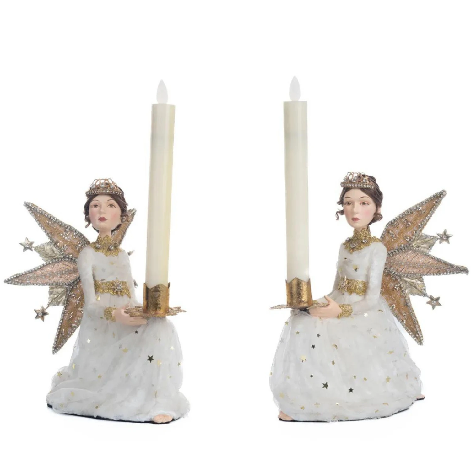 Katherine's Collection 9.5" Celestial Angel Candle Holders Set Of 2 28-328836 1 Katherine's Collection 9.5" Celestial Angel Candle Holders Set Of 2 28-328836