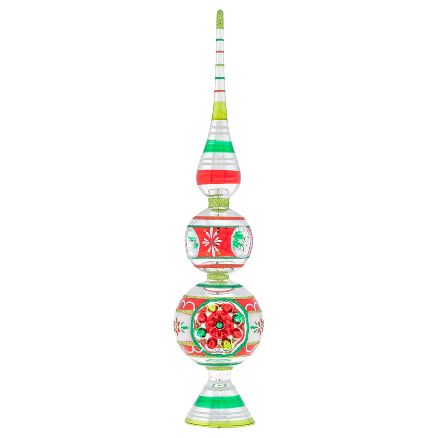Shiny Brite Holiday Splendor 13" Christmas Finial Stand With Reflector 4027999 1 Shiny Brite Holiday Splendor 13" Christmas Finial Stand With Reflector 4027999