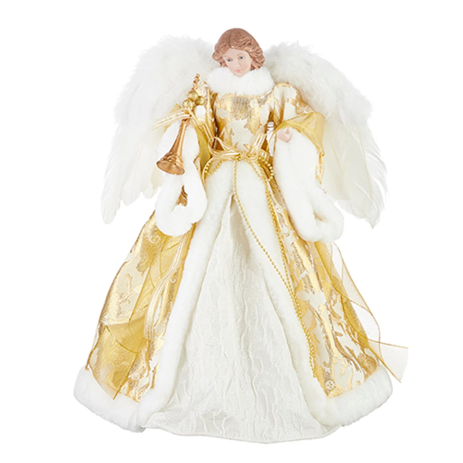 Raz 16" Golden Angel Christmas Tree Topper 4215536 1 Raz 16" Golden Angel Christmas Tree Topper 4215536