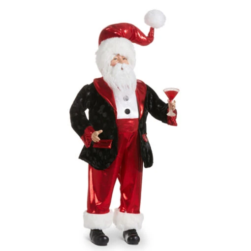 Raz 24" Martini Santa Christmas Figure 4302345 - Image 2