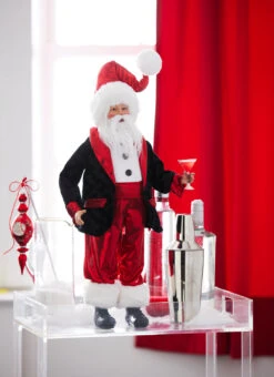 Raz 24" Martini Santa Christmas Figure 4302345