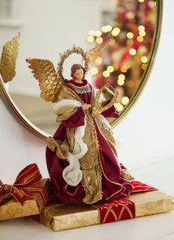 Raz 15.5" Red Angel Christmas Tree Topper 4310656