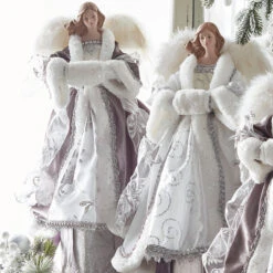 Raz 16" Angel Christmas Tree Topper Purple Or White 4315546