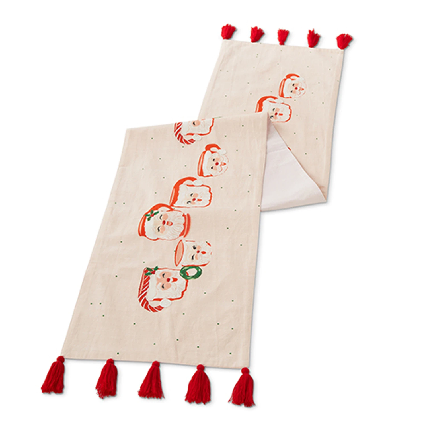 Raz 72" Pink Santa Mug Christmas Table Runner 4319325 2 Raz 72" Pink Santa Mug Christmas Table Runner 4319325 - Image 2