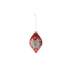 Raz 4" Red Jeweled Snowflake Glass Christmas Ornament 4324540 8 Raz 4" Red Jeweled Snowflake Glass Christmas Ornament 4324540 -Best Christmas Shop 4324540b 28538.1684861719