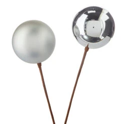 Raz 12" Set Of 2 Red, Gold, Silver Or Green Ball Ornament Christmas Tree Pick 9 Raz 12" Set Of 2 Red, Gold, Silver Or Green Ball Ornament Christmas Tree Pick -Best Christmas Shop F4202559 55227.1650483961