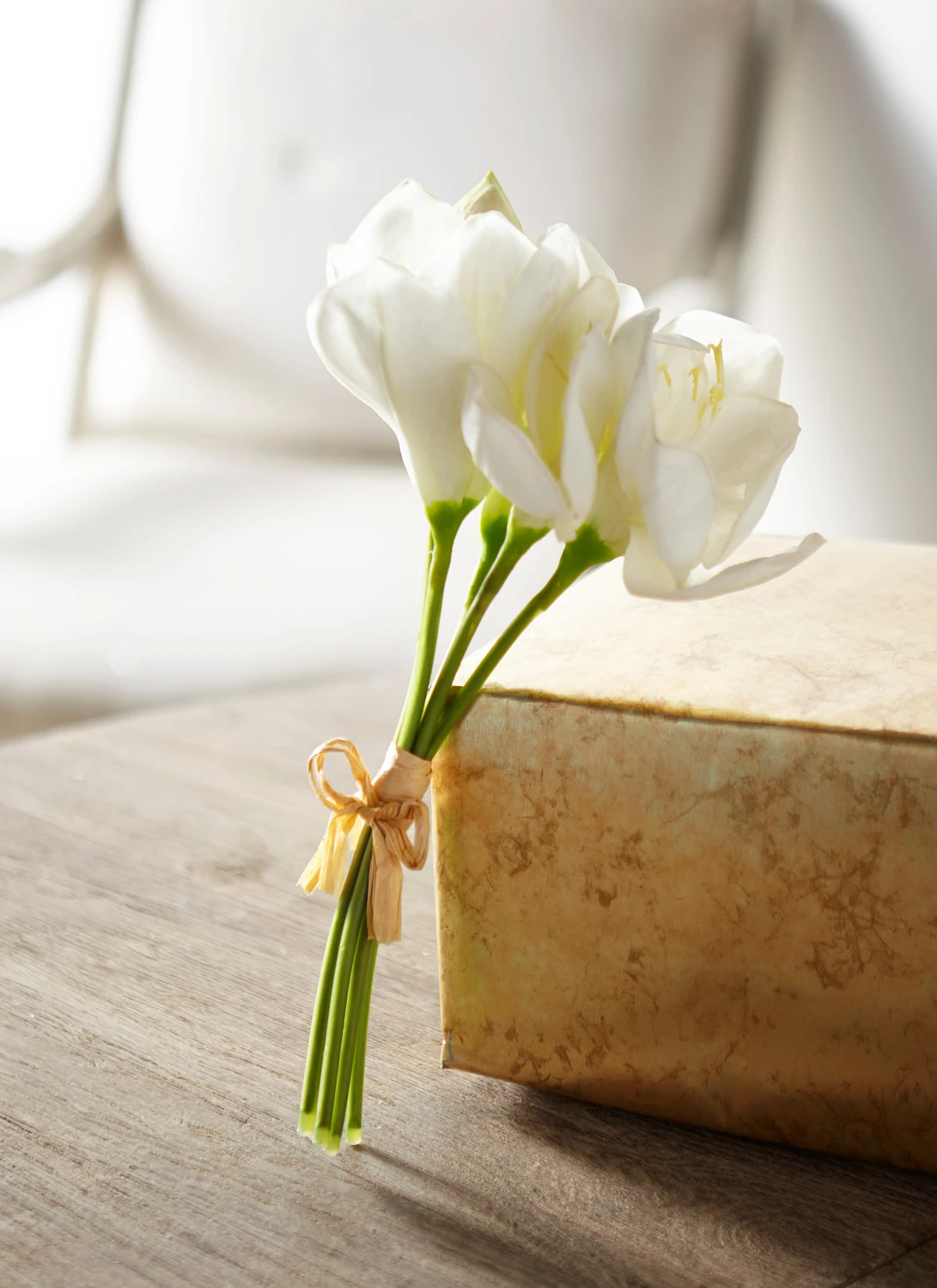 Raz 12" Real Touch White Amaryllis Bundle F4302310 1 Raz 12" Real Touch White Amaryllis Bundle F4302310