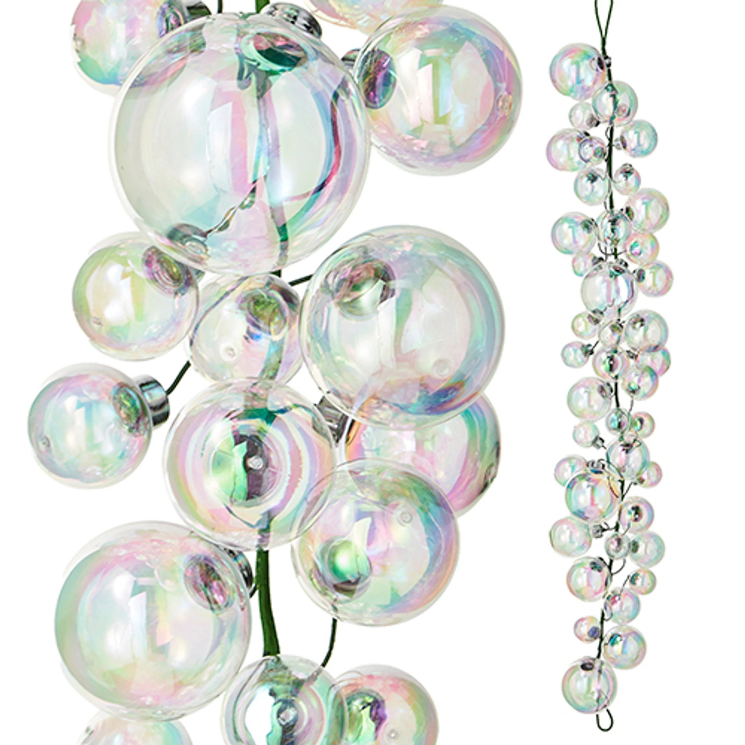 Raz 4' Iridescent Ball Ornament Christmas Garland G4232700 1 Raz 4' Iridescent Ball Ornament Christmas Garland G4232700