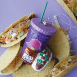 Cody Foster 5.75" Fast Food Taco Glass Christmas Ornament GO-9101