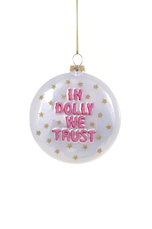 Cody Foster 5" In Dolly We Trust Glass Christmas Ornament GO-9316 - Image 2