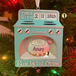 Bun In The Oven Personalized Christmas Ornament OR2234