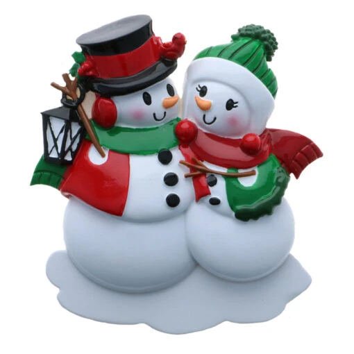 Snowman Family Of 2 Personalized Christmas Ornament OR2255-2 - Image 3