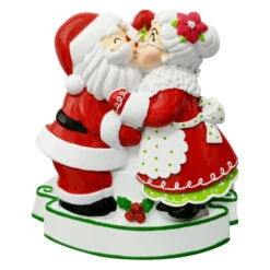 Mr. And Mrs. Claus Kissing Personalized Christmas Ornament OR2391 -Best Christmas Shop OR2391 25804.1653495192
