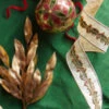 Raz 2.5" Ivory Holly Leaf Wired Christmas Ribbon R4327707