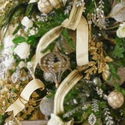 Raz 2.5" Cream Velvet Wired Christmas Ribbon R4371820