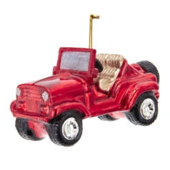 Kurt Adler 5" Noble Gems Off Road Vehicle Jeep Glass Christmas Ornament NB1615