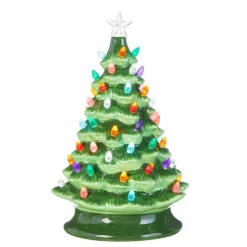 Raz 8", 13", Or 17" Battery Operated Lighted Green Ceramic Christmas Tree -Best Christmas Shop api1j8gms 06605.1649166528