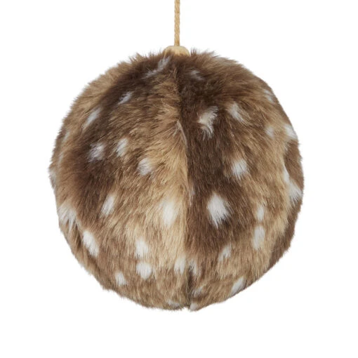 Raz 5" Fawn Faux Fur Christmas Ornament 4116374 - Image 2