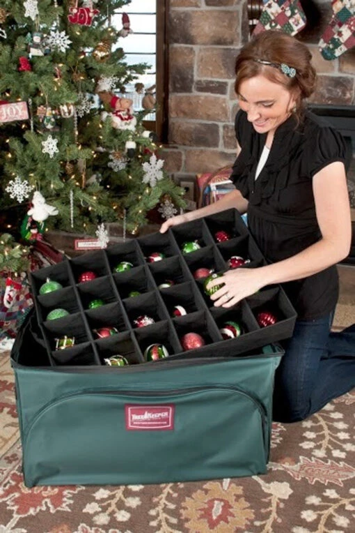 Tree Keeper 3 Tray Christmas Ornament Keeper Storage Bag With Front Pocket TK-10127 - Image 3