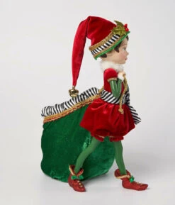 Katherine's Collection 12.5" Merry And Bright Elf With Bag Christmas Decorations 28-128276 -Best Christmas Shop api8umrxj 14397.1646091888