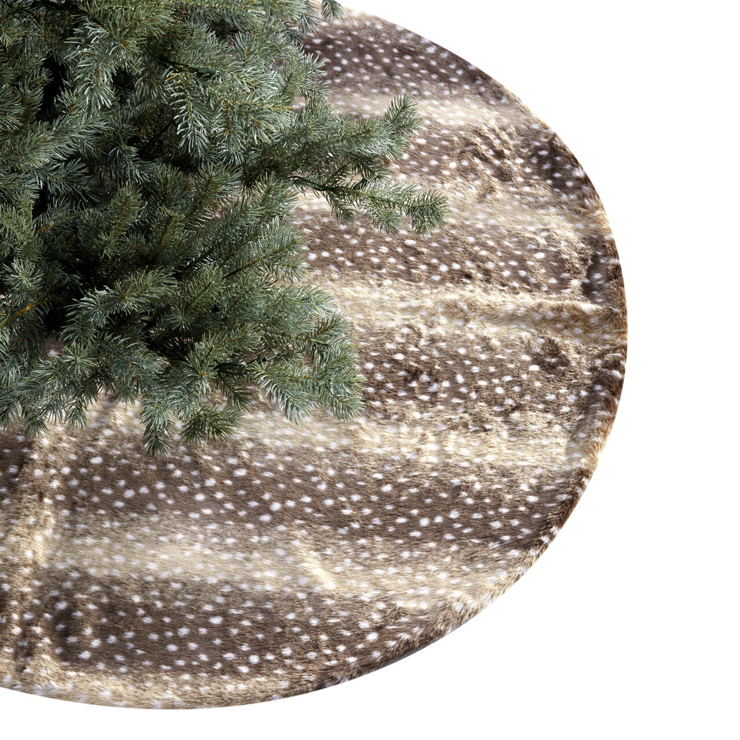 Raz 48" Fawn Faux Fur Christmas Tree Skirt 4116409 2 Raz 48" Fawn Faux Fur Christmas Tree Skirt 4116409 - Image 2