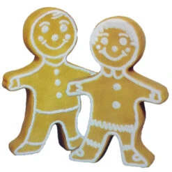 24" Double Sided Gingerbread Blow Mold Outdoor Christmas Decor 75560