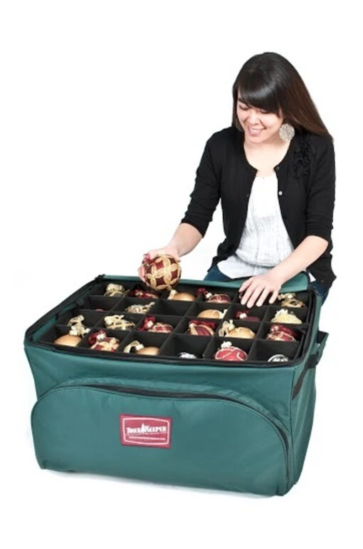 Tree Keeper 3 Tray Christmas Ornament Keeper Storage Bag With Front Pocket TK-10127 - Image 4