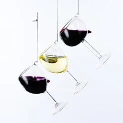 Kurt Adler 4" Realistic Wine Glass Christmas Ornament D2991