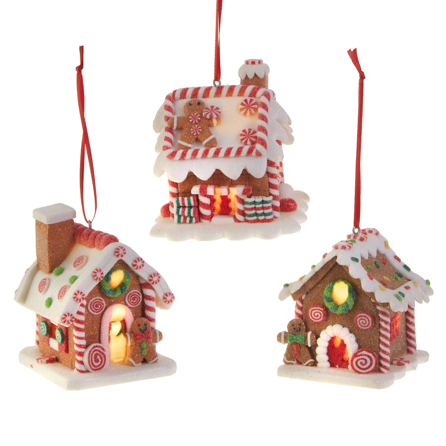 Raz 3.25" LED Lighted Claydough Gingerbread House Christmas Ornament 3815534 2 Raz 3.25" LED Lighted Claydough Gingerbread House Christmas Ornament 3815534 - Image 2