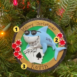 Card Shark Personalized Christmas Ornament OR1695