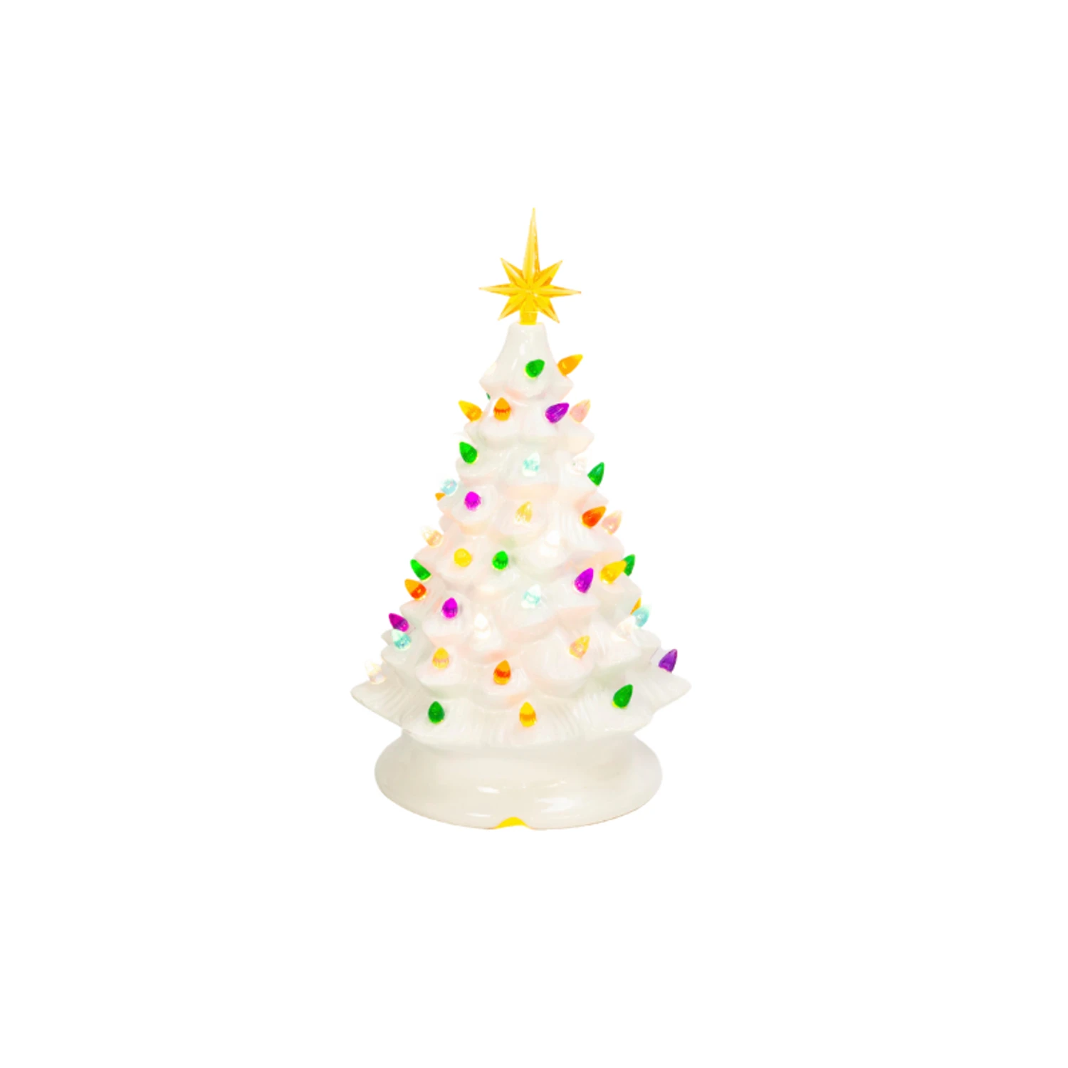 13.9" Battery Operated Lighted Musical Ceramic Christmas Tree Figure 2534180 3 13.9" Battery Operated Lighted Musical Ceramic Christmas Tree Figure 2534180 - Image 3