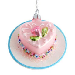 Kurt Adler 3.25" Pink Miniature Cake Glass Christmas Ornament C6374 -Best Christmas Shop apihajehr 58372.1646091887