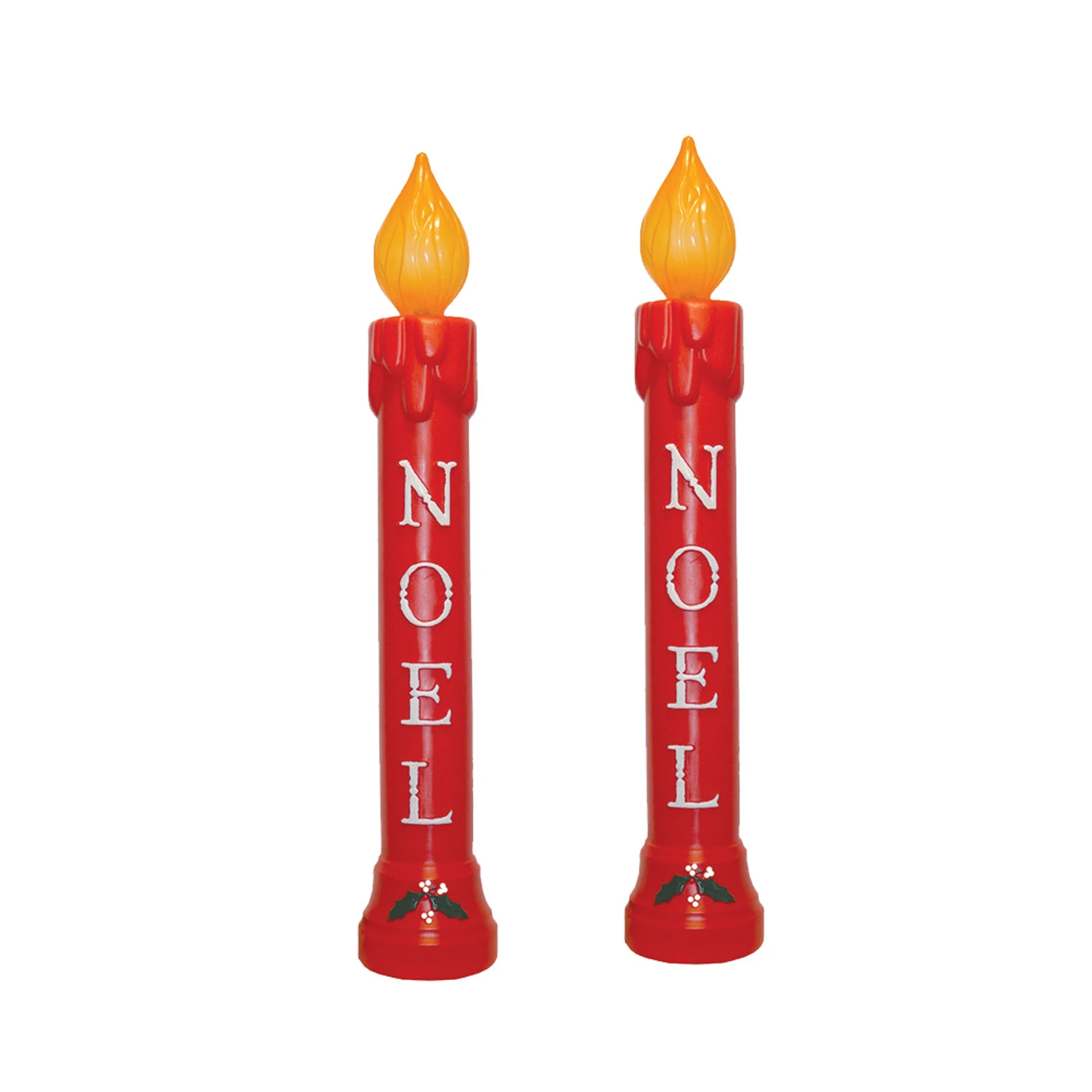 39" Set Of 2 Red NOEL Candle Blow Mold Outdoor Christmas Home Decor 77330 1 39" Set Of 2 Red NOEL Candle Blow Mold Outdoor Christmas Home Decor 77330