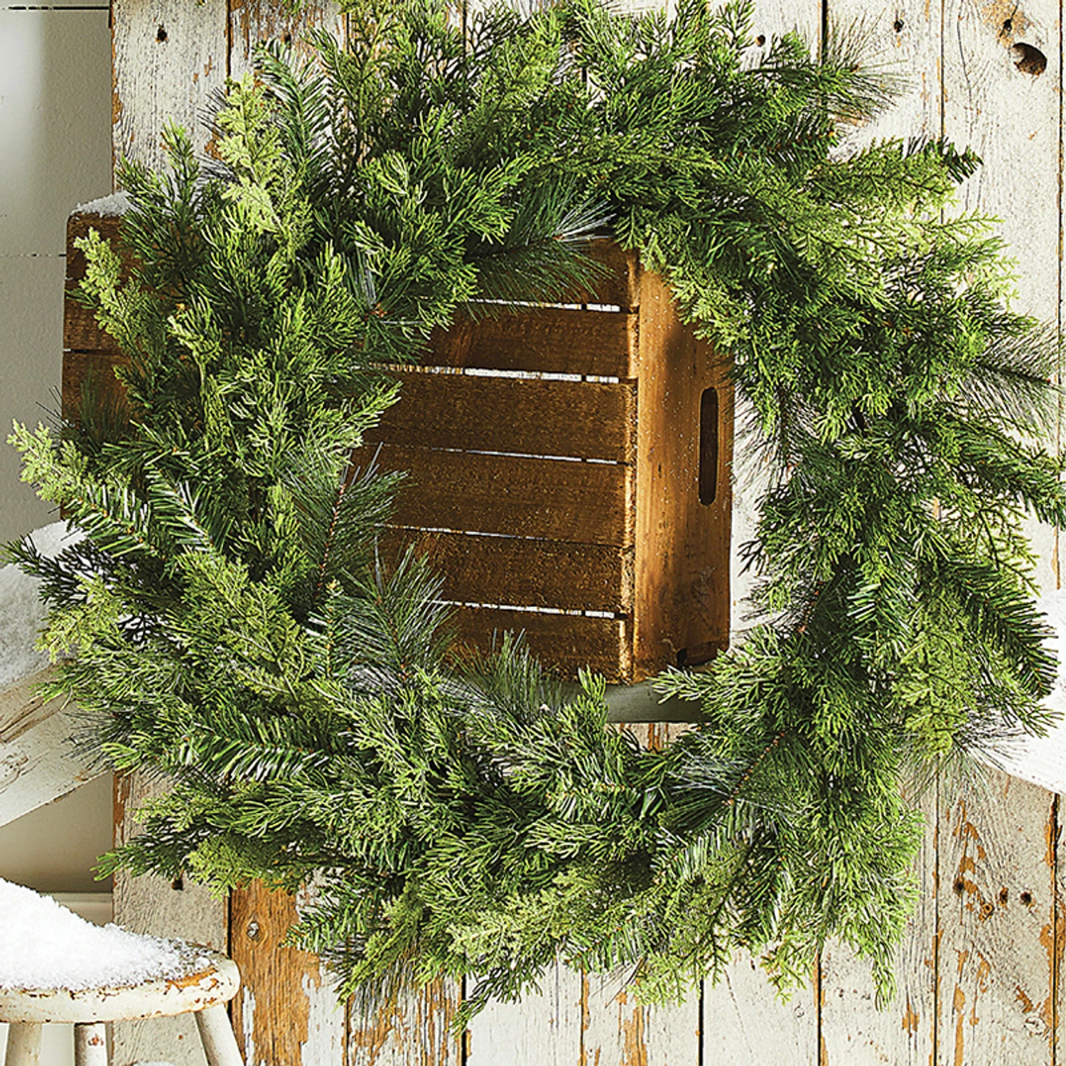 Raz 28" Cedar Pine Greenery Christmas Wreath W4102412 1 Raz 28" Cedar Pine Greenery Christmas Wreath W4102412