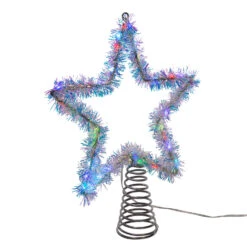 Kurt Adler 12.2" LED Lighted Silver Tinsel Star Christmas Tree Topper AD1022RGB 20 Kurt Adler 12.2" LED Lighted Silver Tinsel Star Christmas Tree Topper AD1022RGB -Best Christmas Shop apio1tds8 83097.1646091916