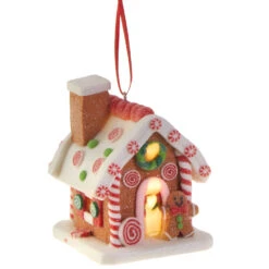 Raz 3.25" LED Lighted Claydough Gingerbread House Christmas Ornament 3815534 7 Raz 3.25" LED Lighted Claydough Gingerbread House Christmas Ornament 3815534 -Best Christmas Shop apipa6o90 32364.1646091909