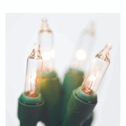 Brite Star 25' 100 LT Random Twinkling Clear Mini Incandescent Lights On Green 37-491-00