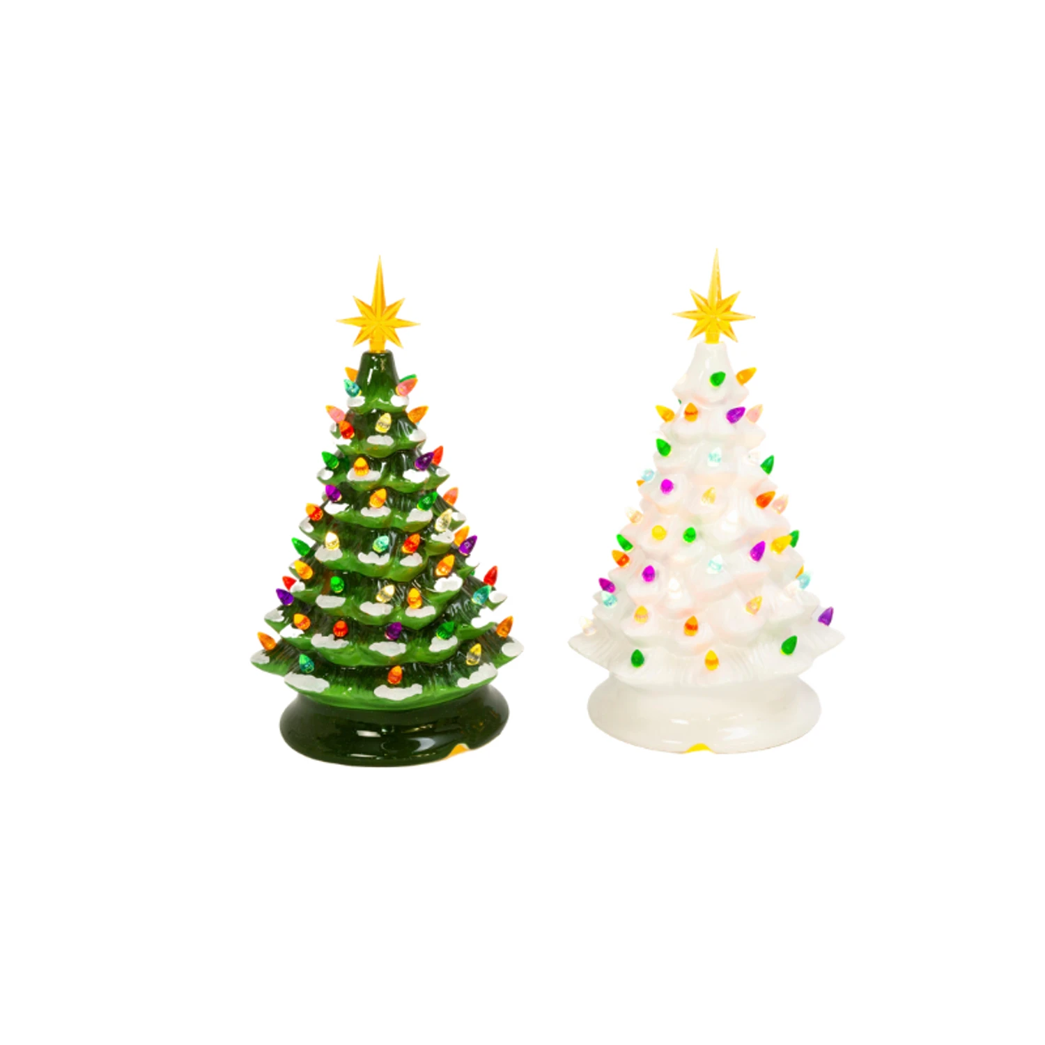 13.9" Battery Operated Lighted Musical Ceramic Christmas Tree Figure 2534180 1 13.9" Battery Operated Lighted Musical Ceramic Christmas Tree Figure 2534180