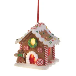 Raz 3.25" LED Lighted Claydough Gingerbread House Christmas Ornament 3815534 9 Raz 3.25" LED Lighted Claydough Gingerbread House Christmas Ornament 3815534 -Best Christmas Shop apiprgoun 04451.1646091907