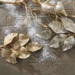 Raz 24" Silver Or Gold Beaded Metallic Leaf Christmas Spray F4106650