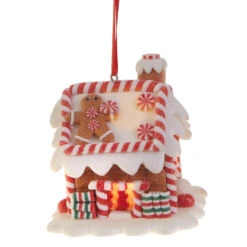 Raz 3.25" LED Lighted Claydough Gingerbread House Christmas Ornament 3815534 8 Raz 3.25" LED Lighted Claydough Gingerbread House Christmas Ornament 3815534 -Best Christmas Shop apit7wwoo 16935.1646091908