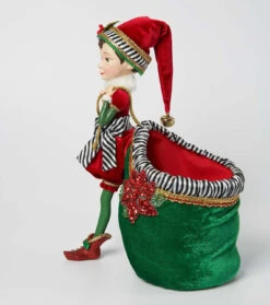 Katherine's Collection 12.5" Merry And Bright Elf With Bag Christmas Decorations 28-128276 -Best Christmas Shop apivpztbw 10585.1646091891