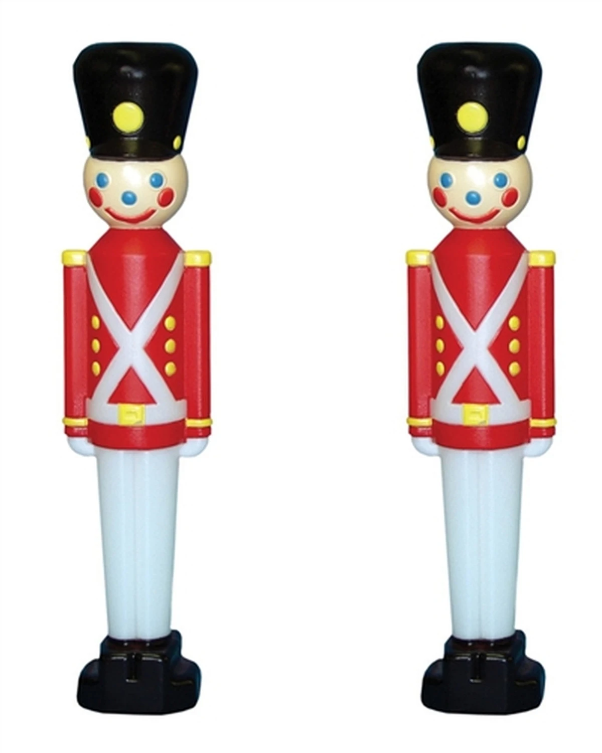 31" Toy Soldier With Black Hat Plastic Blow Mold Outdoor Set Of 2Christmas Decoration 76440 1 31" Toy Soldier With Black Hat Plastic Blow Mold Outdoor Set Of 2Christmas Decoration 76440