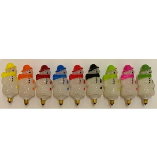 Christopher Radko Shiny Brite Holiday Splendor Snowman Bubble Light Candolier REPLACEMENT SNOWMAN