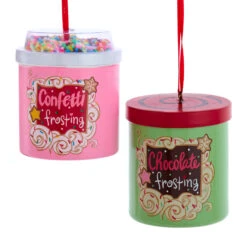 Kurt Adler 2.5" Cake Frosting Can Christmas Ornament D4367