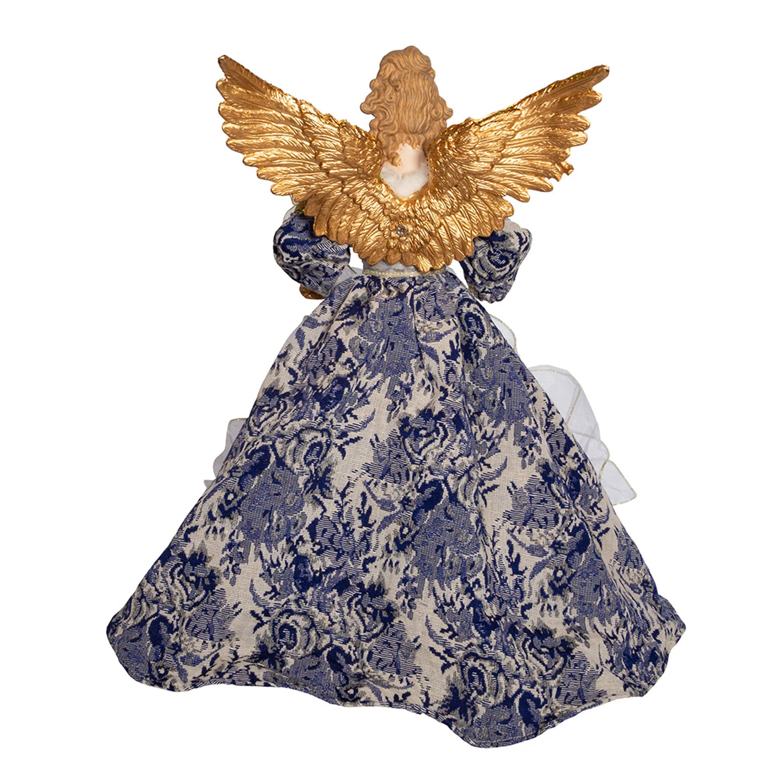Kurt Adler 17" Indigo Blue Delft Angel Christmas Tree Topper J6099 4 Kurt Adler 17" Indigo Blue Delft Angel Christmas Tree Topper J6099 - Image 4